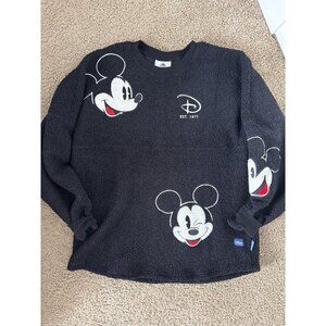 Disney Parks 2026 Mickey Mouse Disney World Black Sherpa Sweatshirt, worn once
